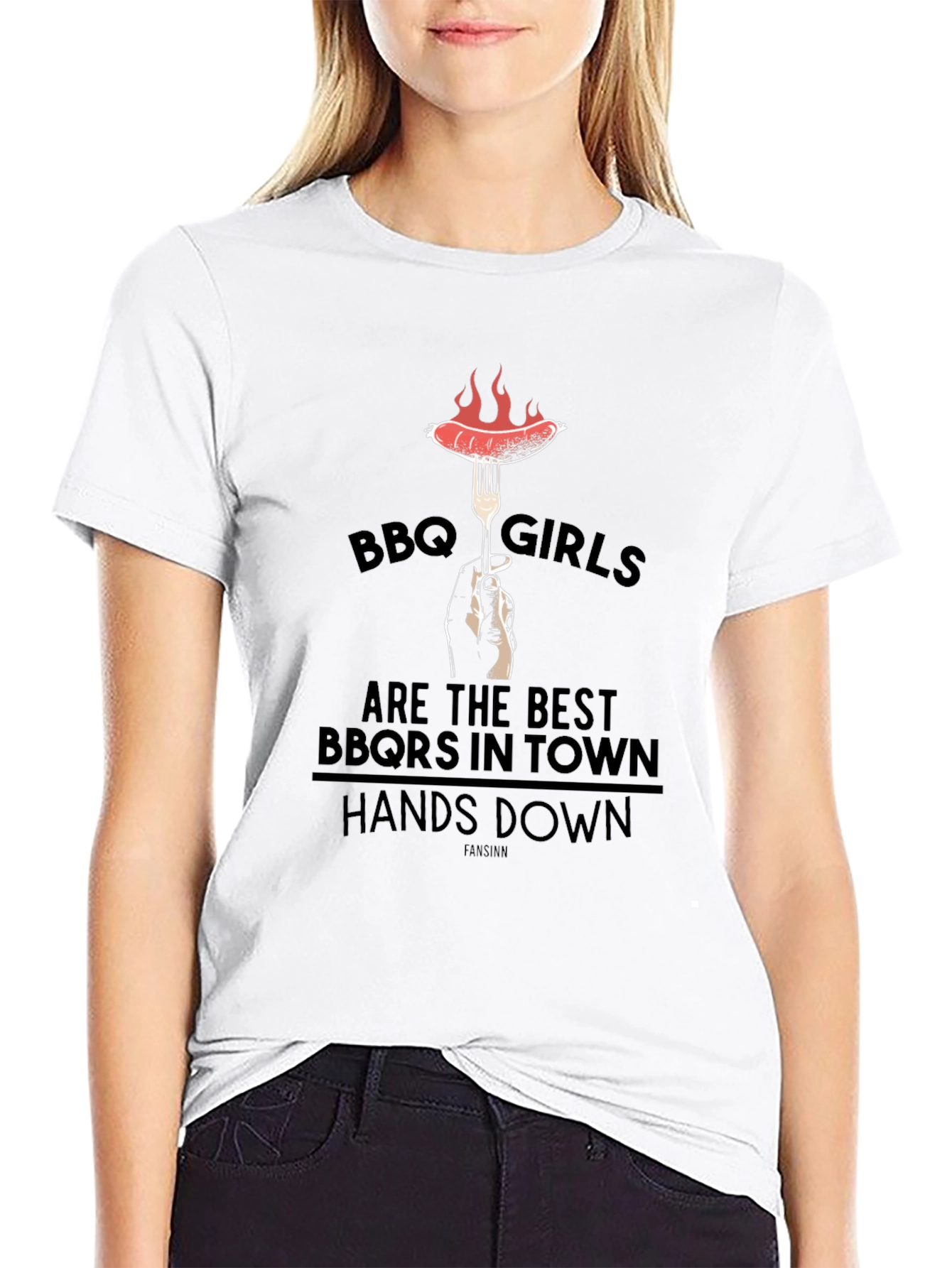 Camiseta Negra BBQ Girls: Asadoras Top