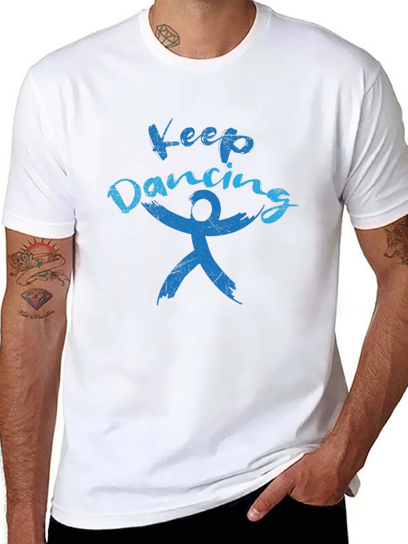Camiseta Negra Keep Dancing Hombre