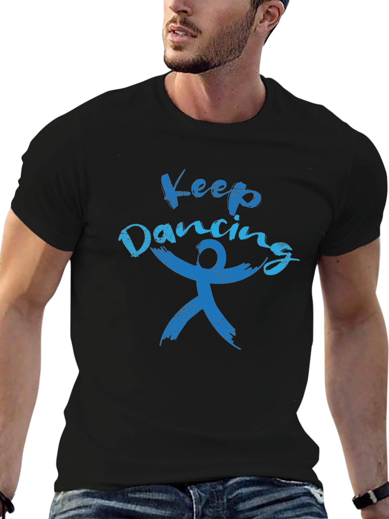 Camiseta Negra Keep Dancing Hombre
