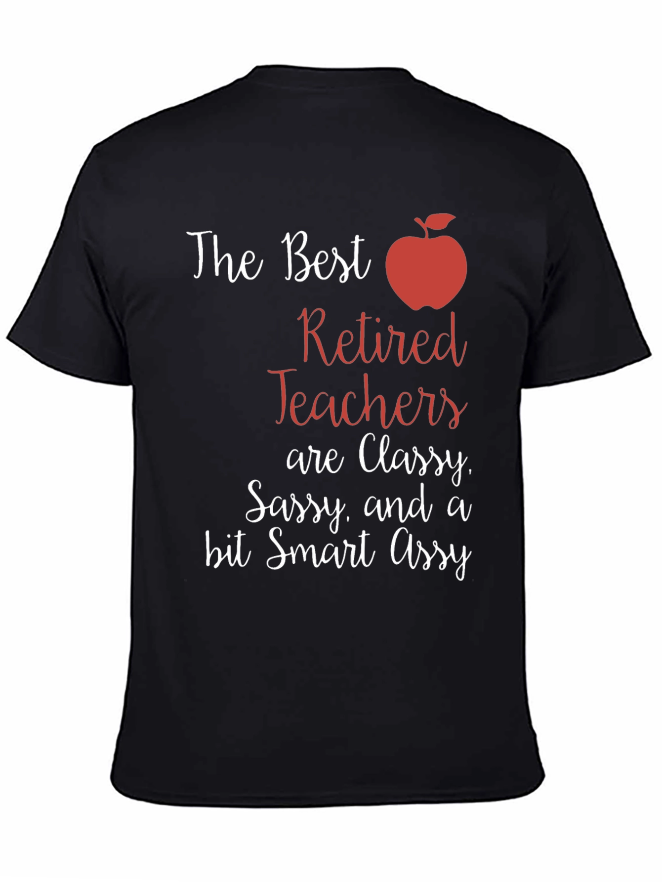 Camiseta Negra: Maestras Jubiladas Clásicas y Inteligentes