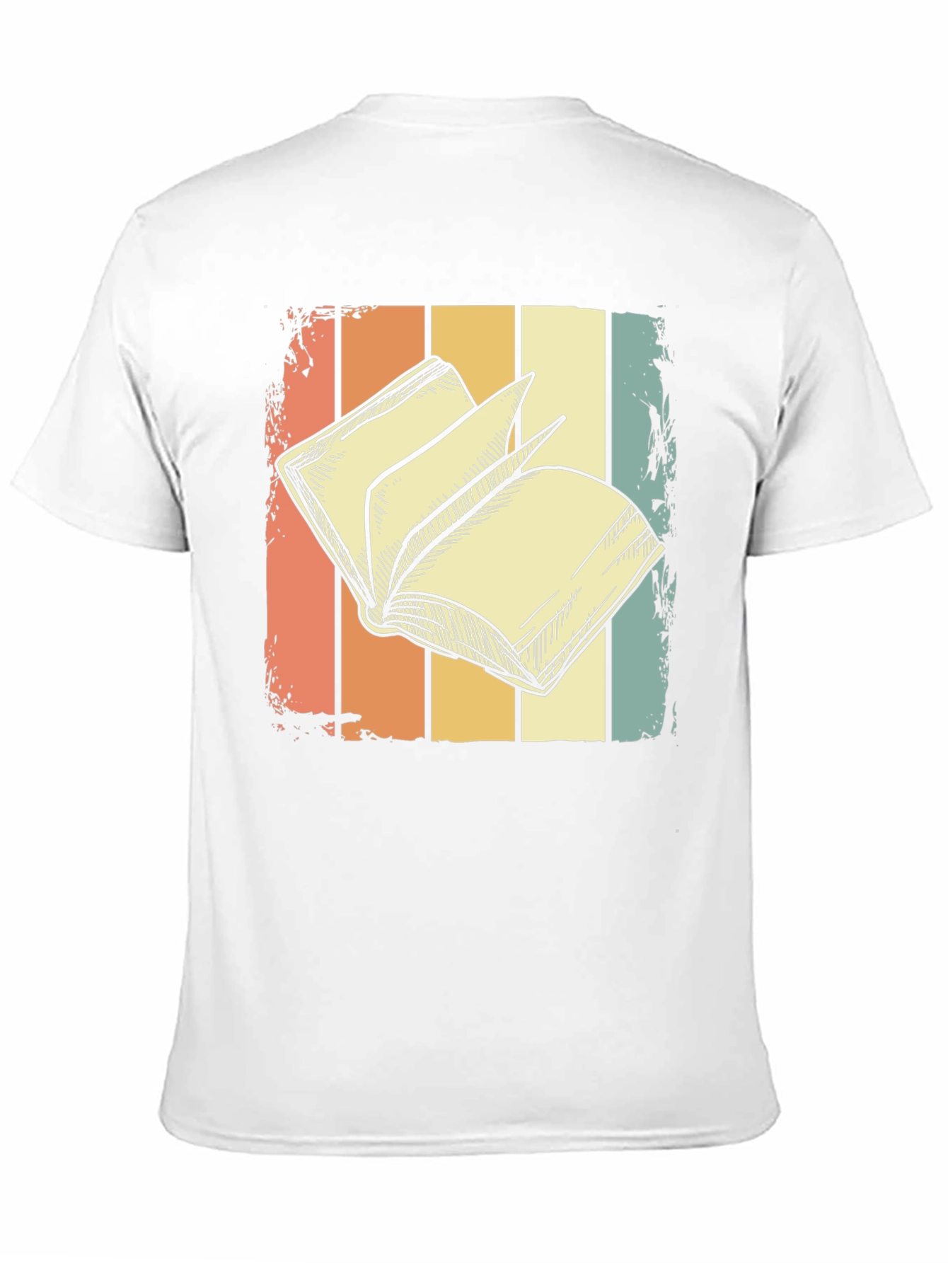 Camiseta Retro con Diseño de Libro Abierto