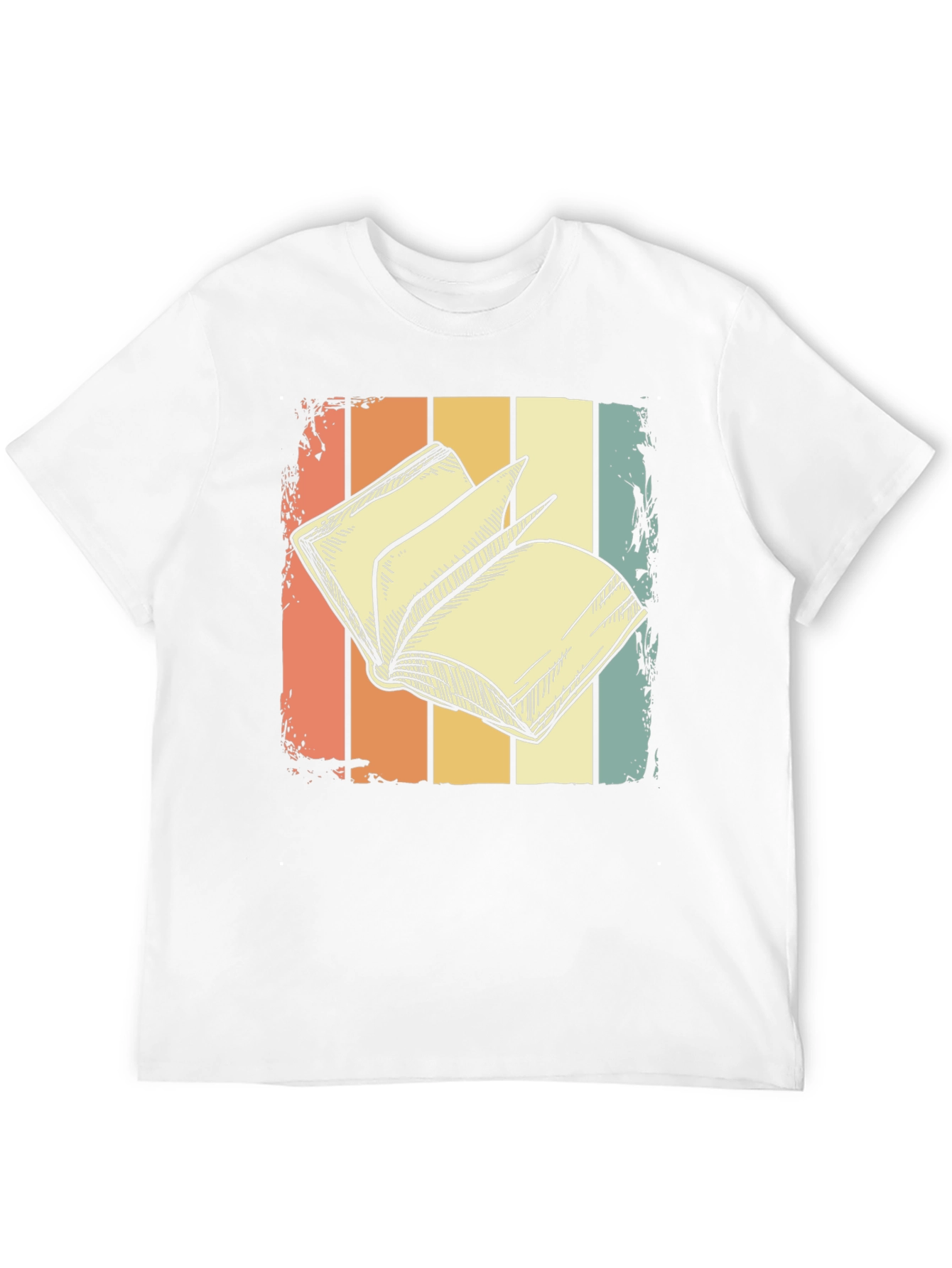 Camiseta Retro con Diseño de Libro Abierto