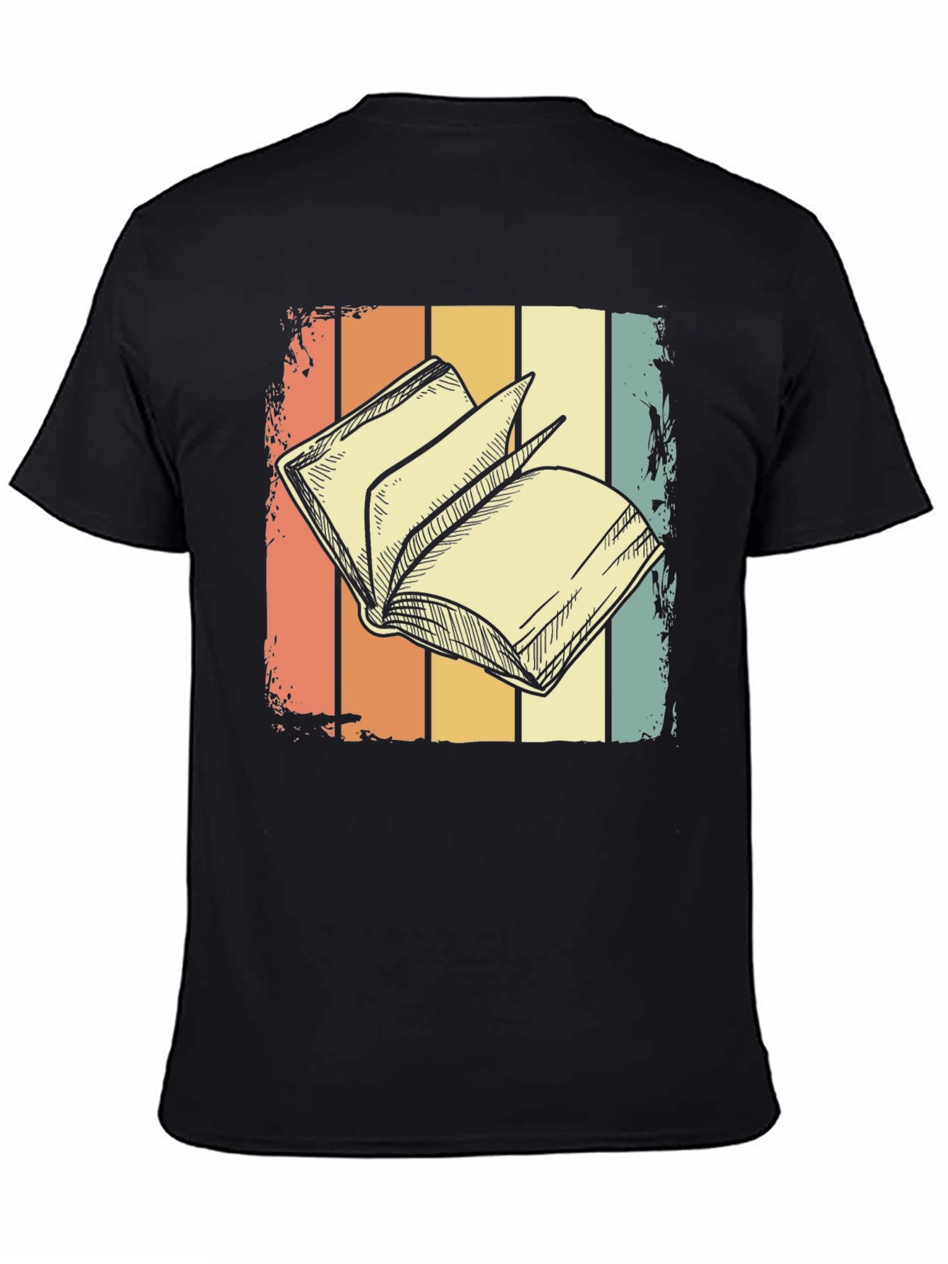 Camiseta Retro con Diseño de Libro Abierto