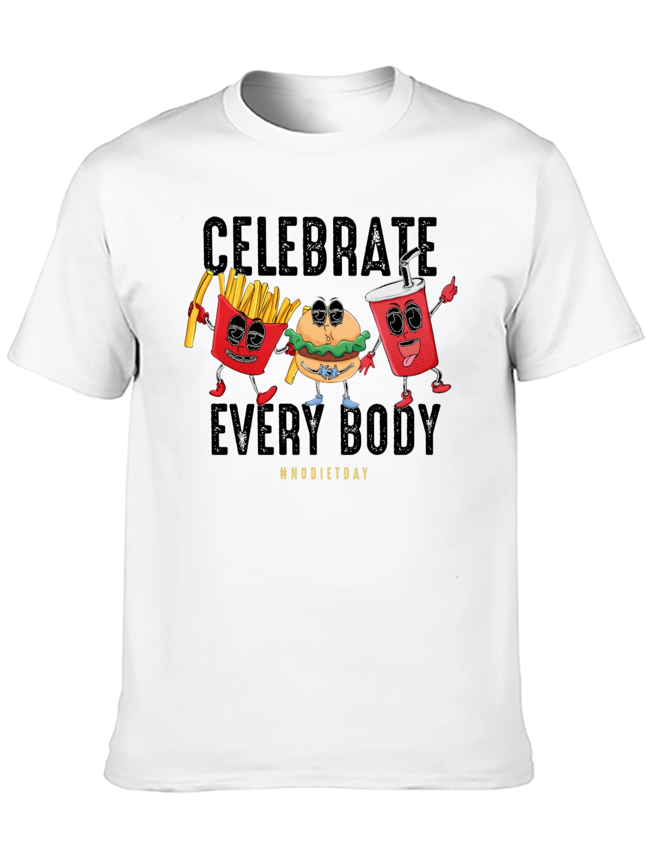 Camiseta Negra Celebrate Every Body #NODIETDAY