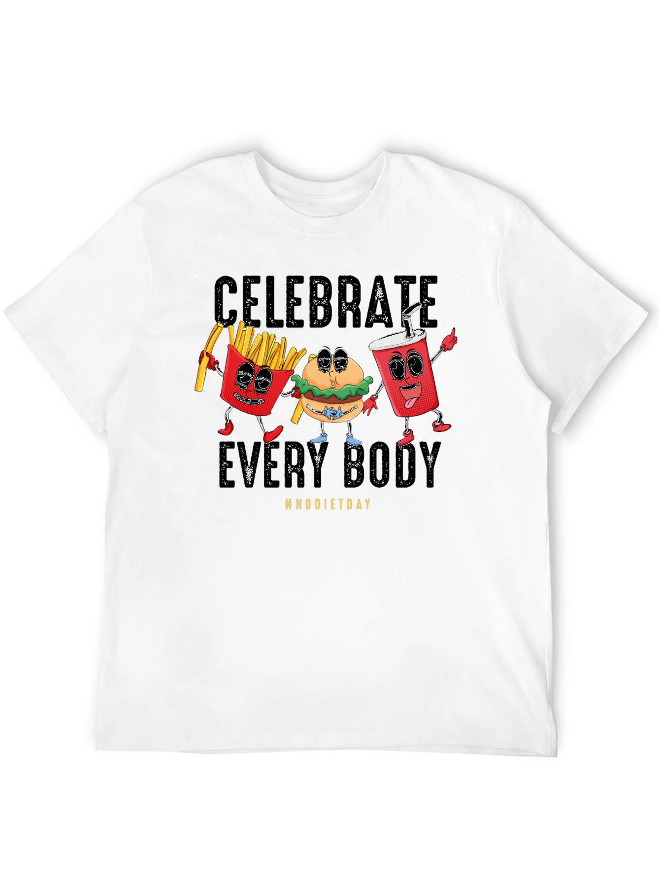 Camiseta Negra Celebrate Every Body #NODIETDAY
