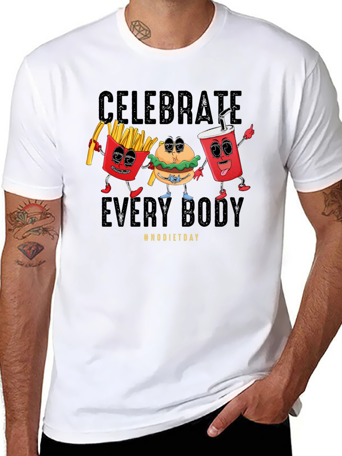 Camiseta Negra Celebrate Every Body #NODIETDAY