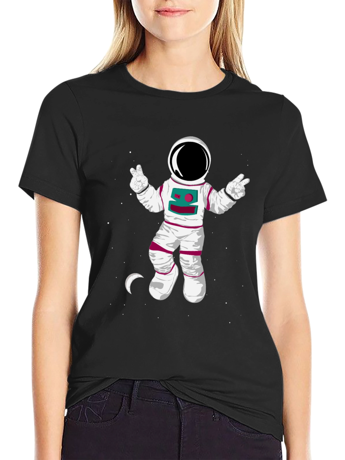 Camiseta Hombre Astronauta Espacial Diseño Divertido