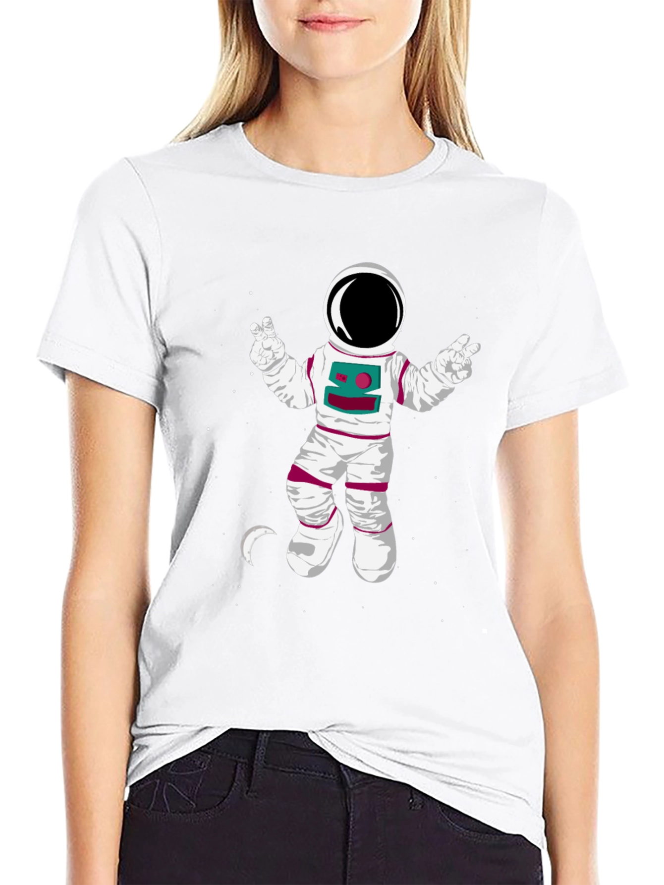 Camiseta Hombre Astronauta Espacial Diseño Divertido