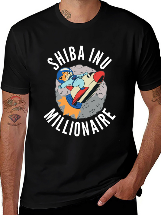 Camiseta Shiba Inu Millionaire - Cohete Espacial