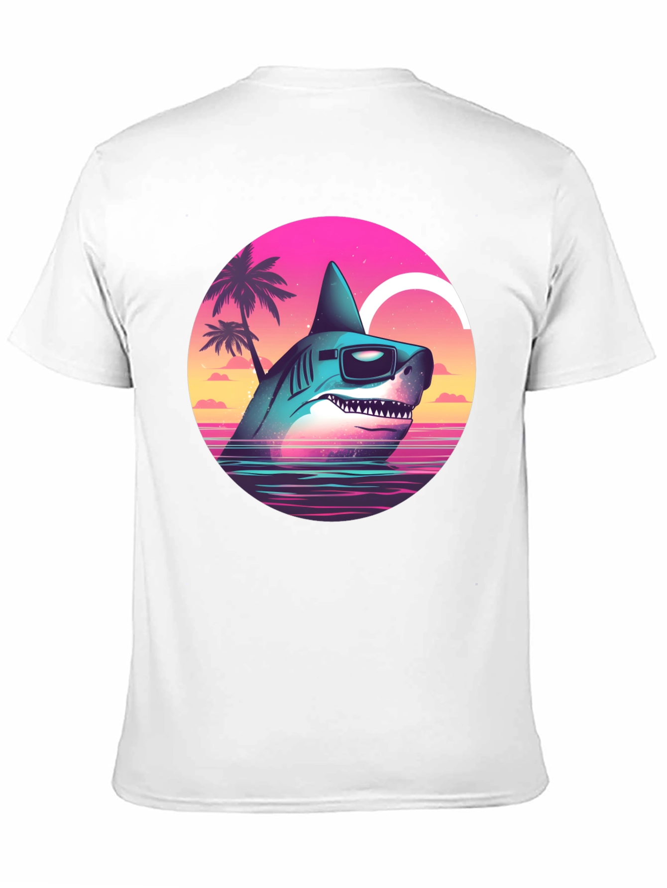 Camiseta Tiburón Retro con Gafas de Sol