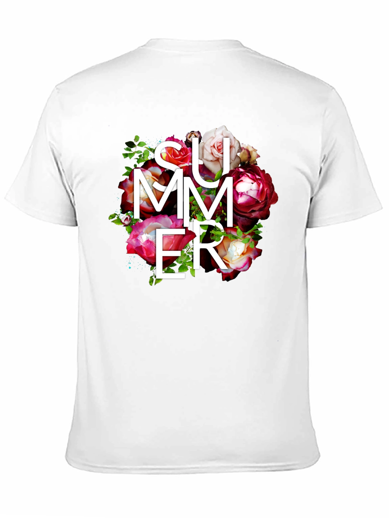 Camiseta Negra Verano Floral para Hombre