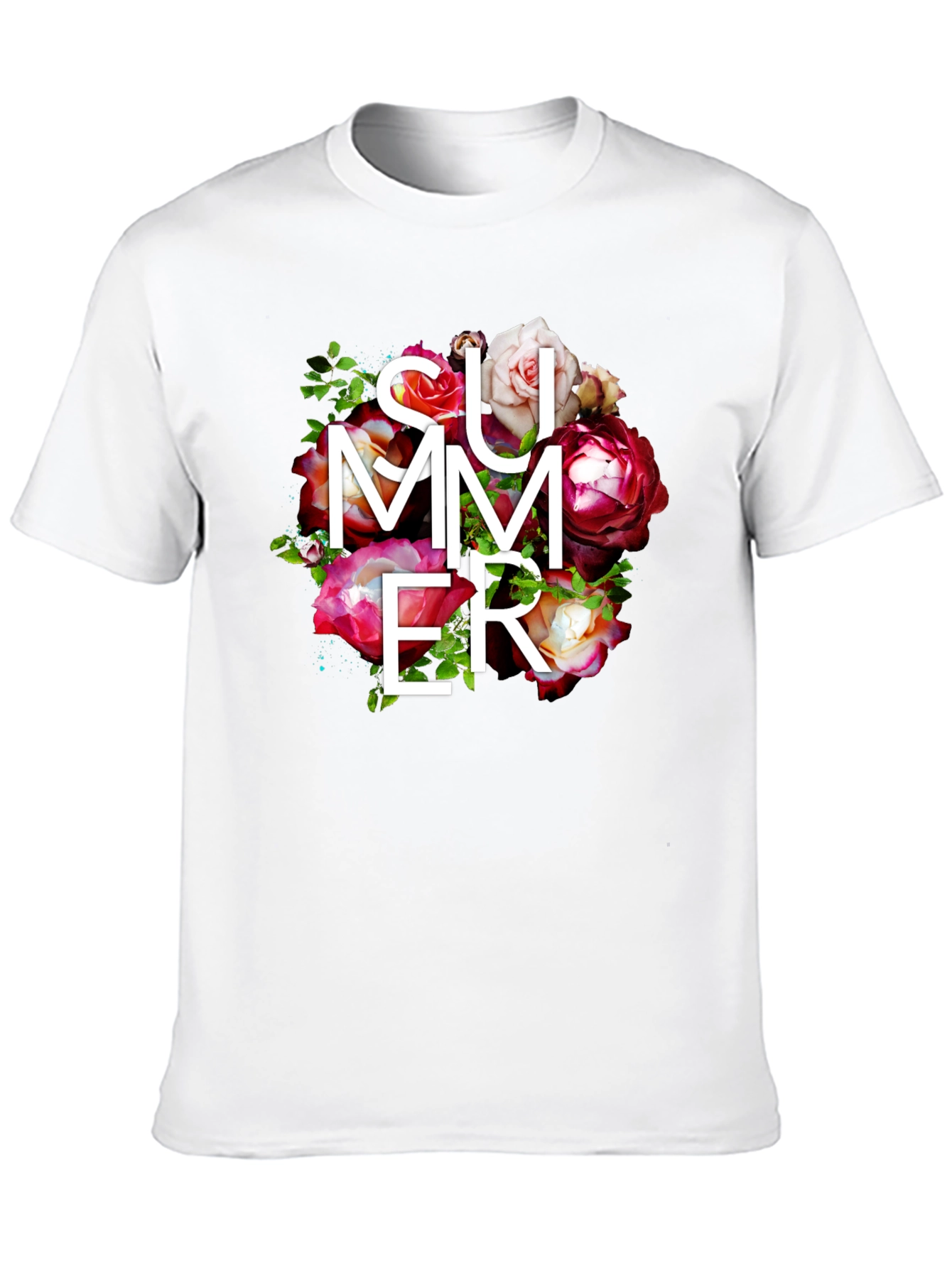 Camiseta Negra Verano Floral para Hombre