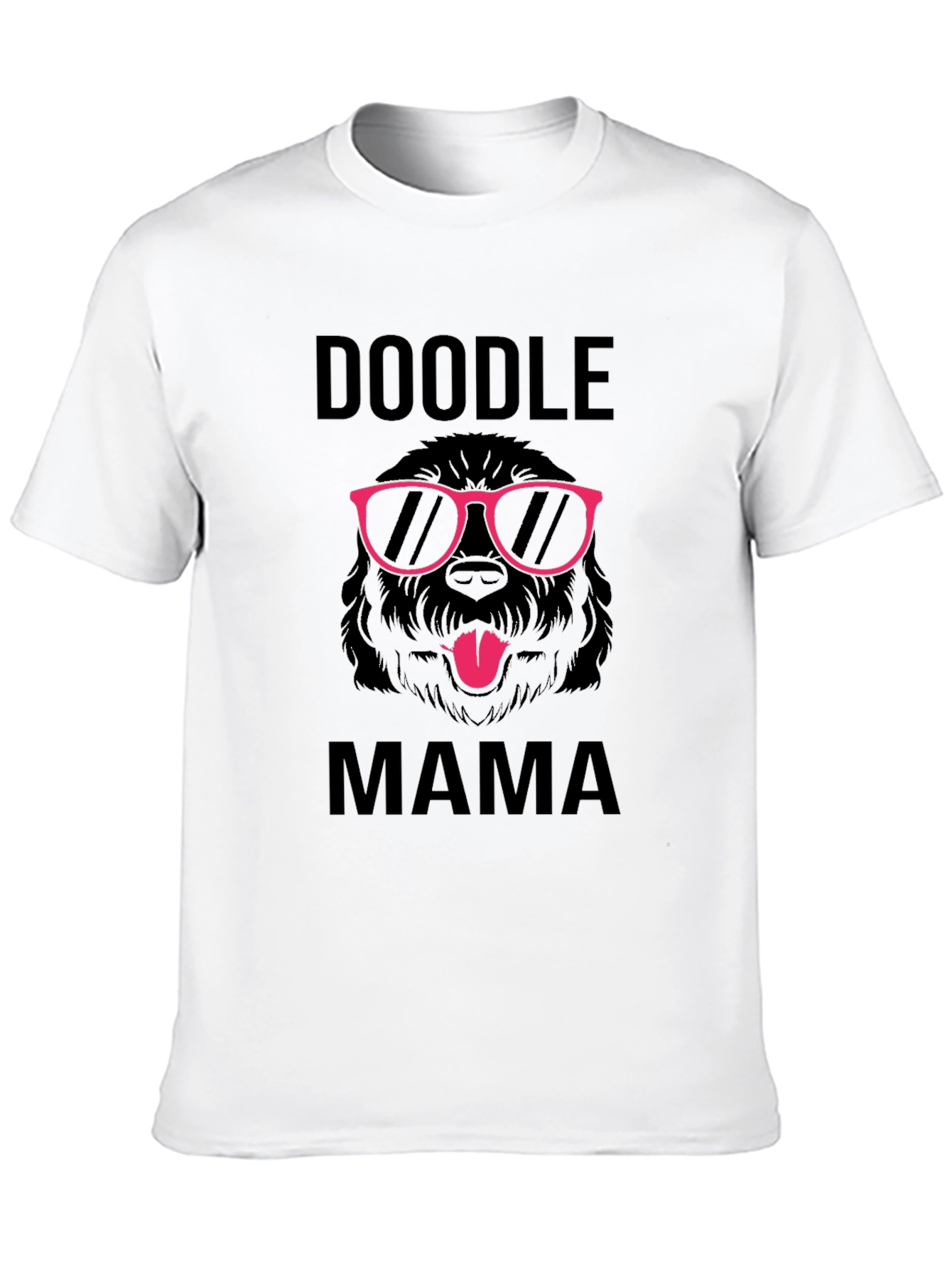 Camiseta Doodle Mama Negra con Diseño Divertido