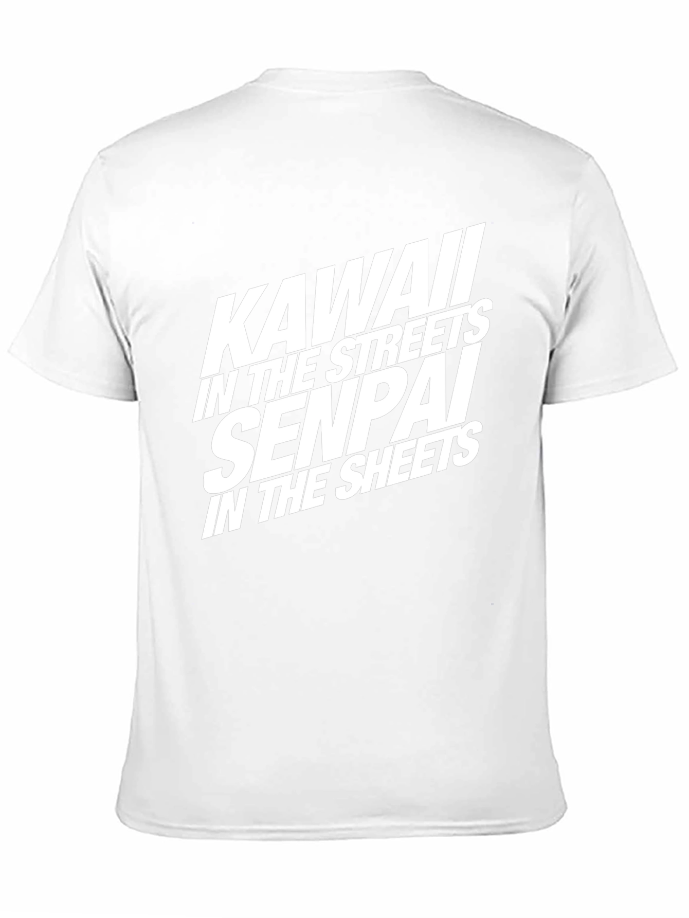 Camiseta Negra con Diseño Kawaii Senpai
