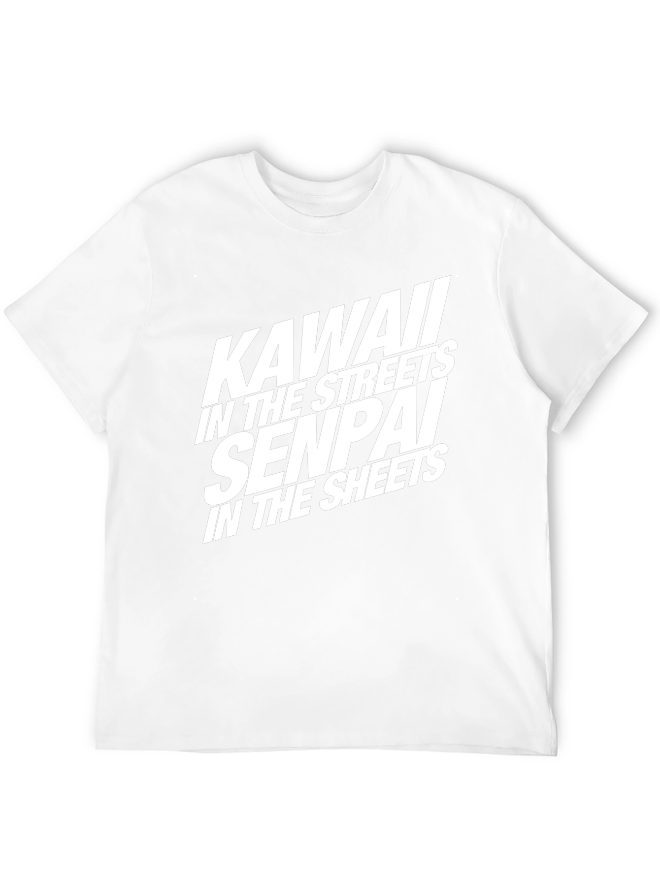 Camiseta Negra con Diseño Kawaii Senpai