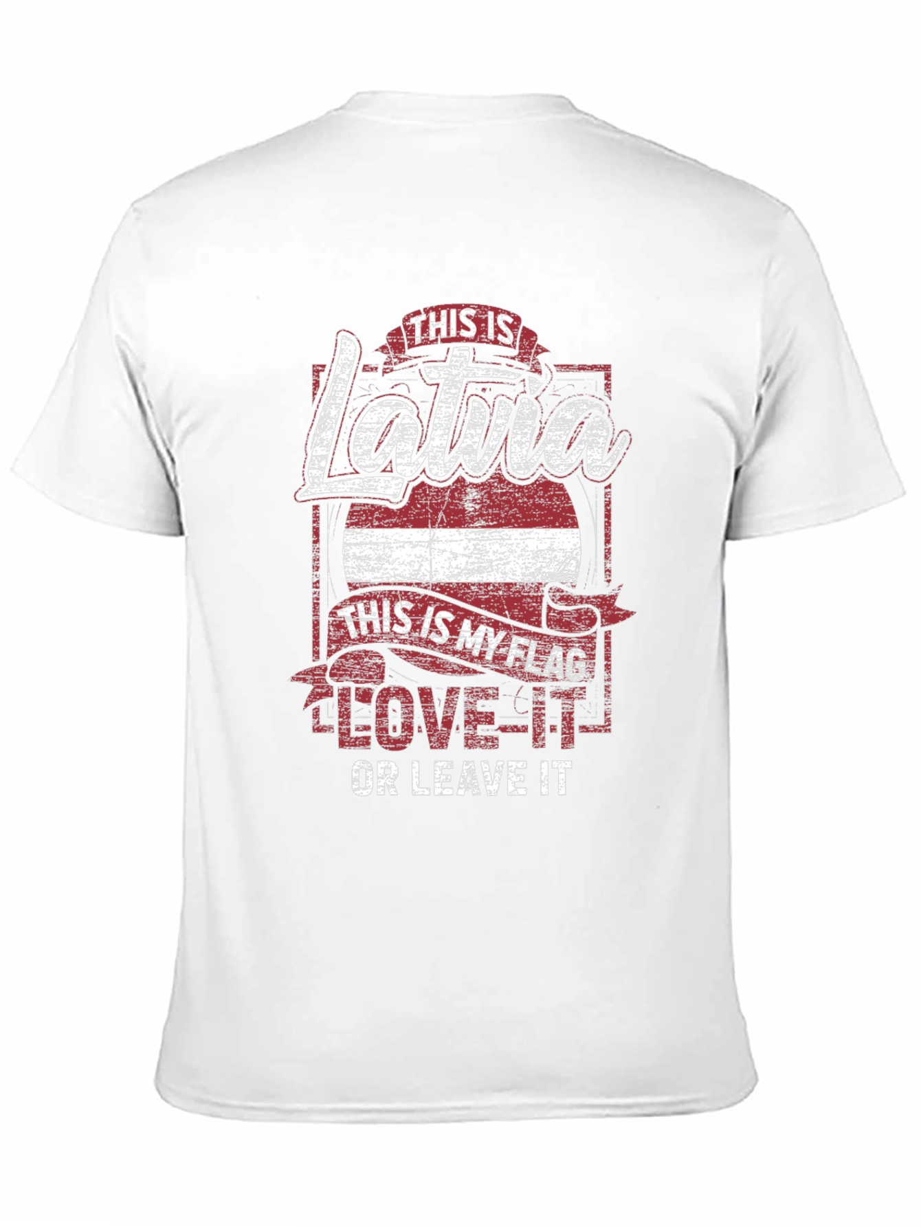 Camiseta Negra Latvia: Amo mi Bandera