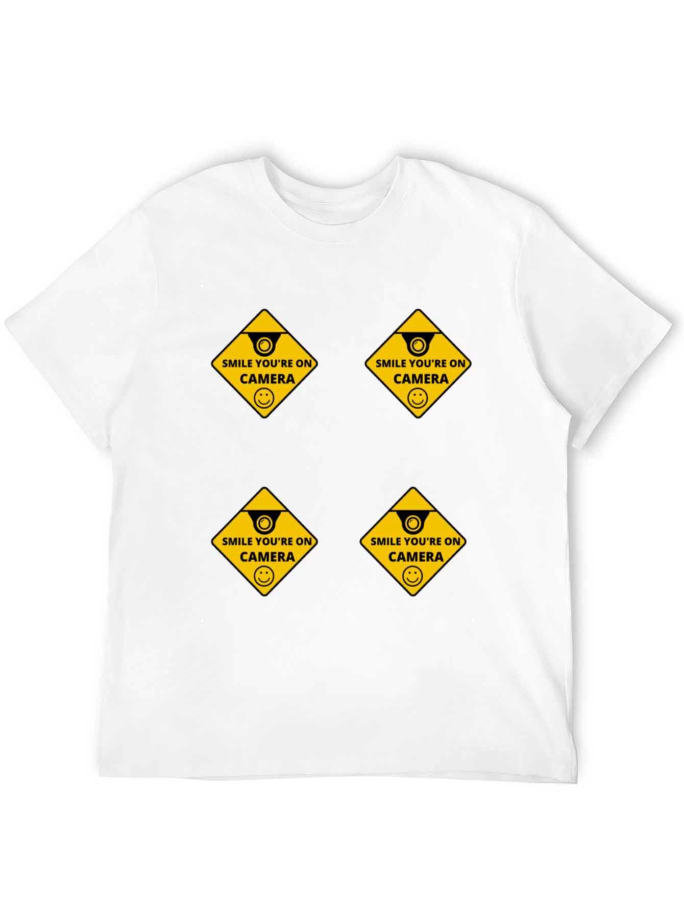Camiseta Negra Sonríe Estás en Cámara