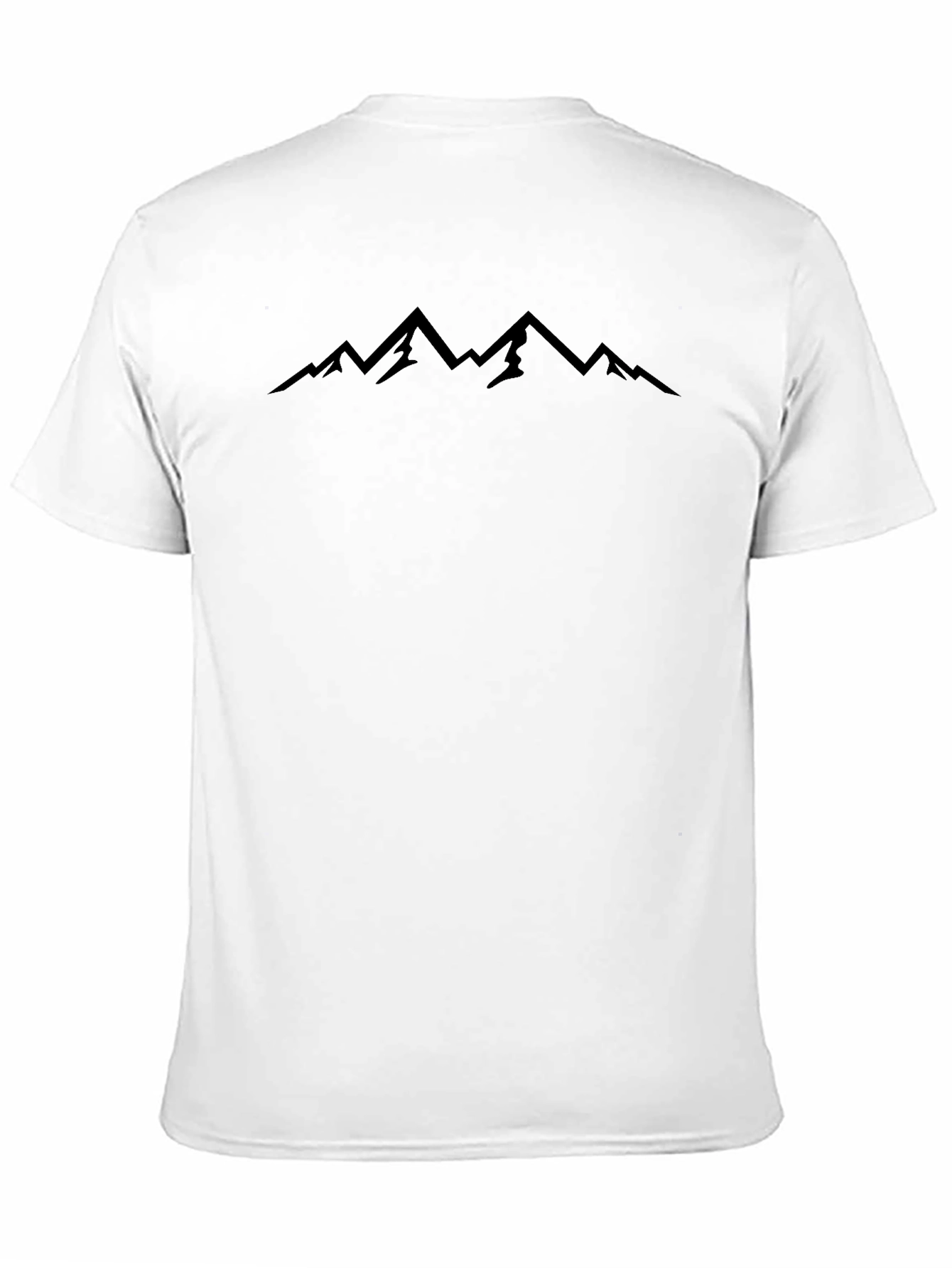 Camiseta Negra con Diseño de Montañas para Hombre