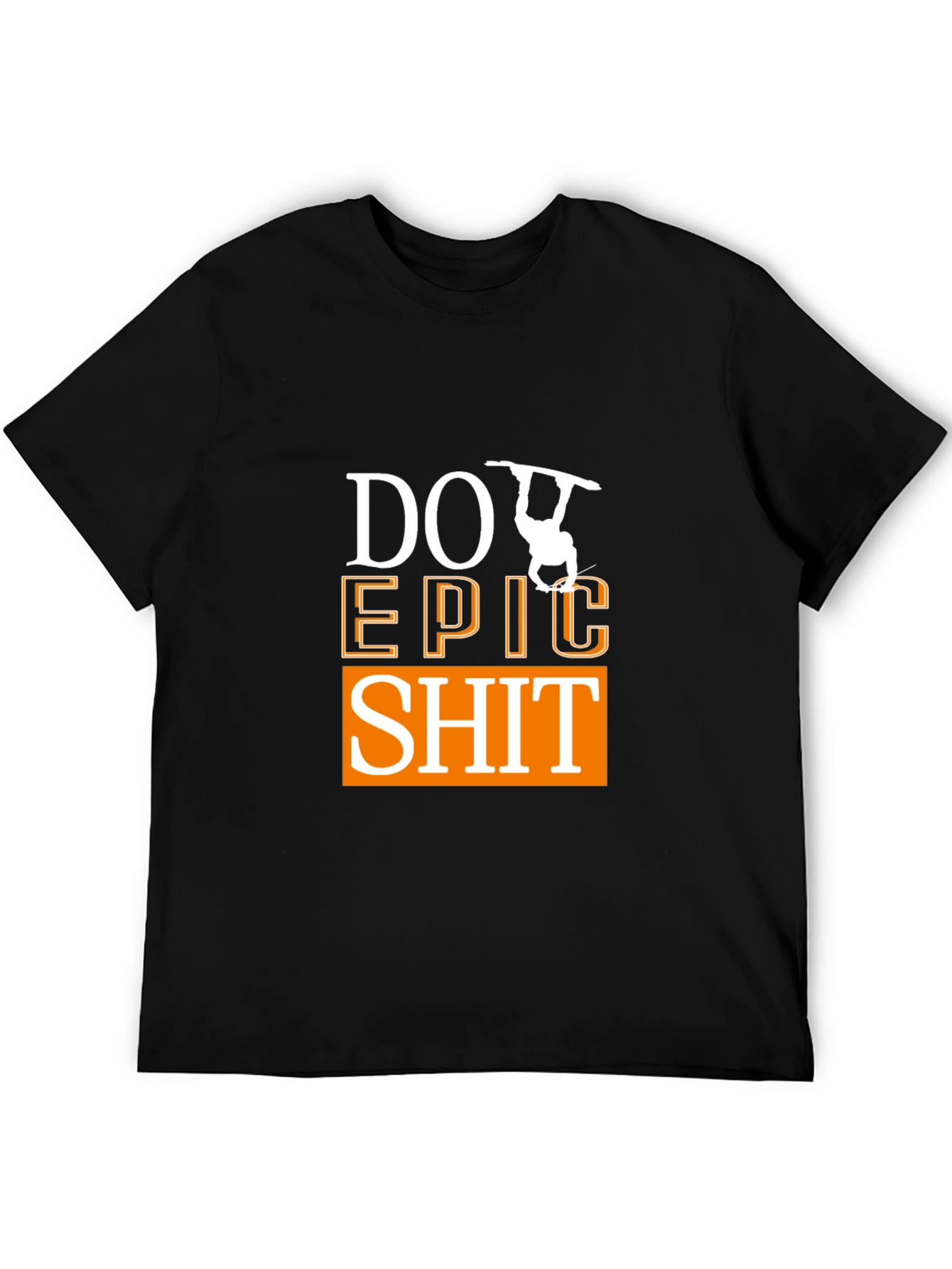 Camiseta Negra Do Epic Shit con Diseño de Snowboard