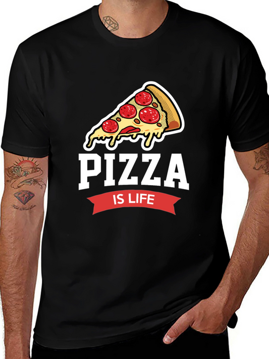 Camiseta Negra Pizza is Life