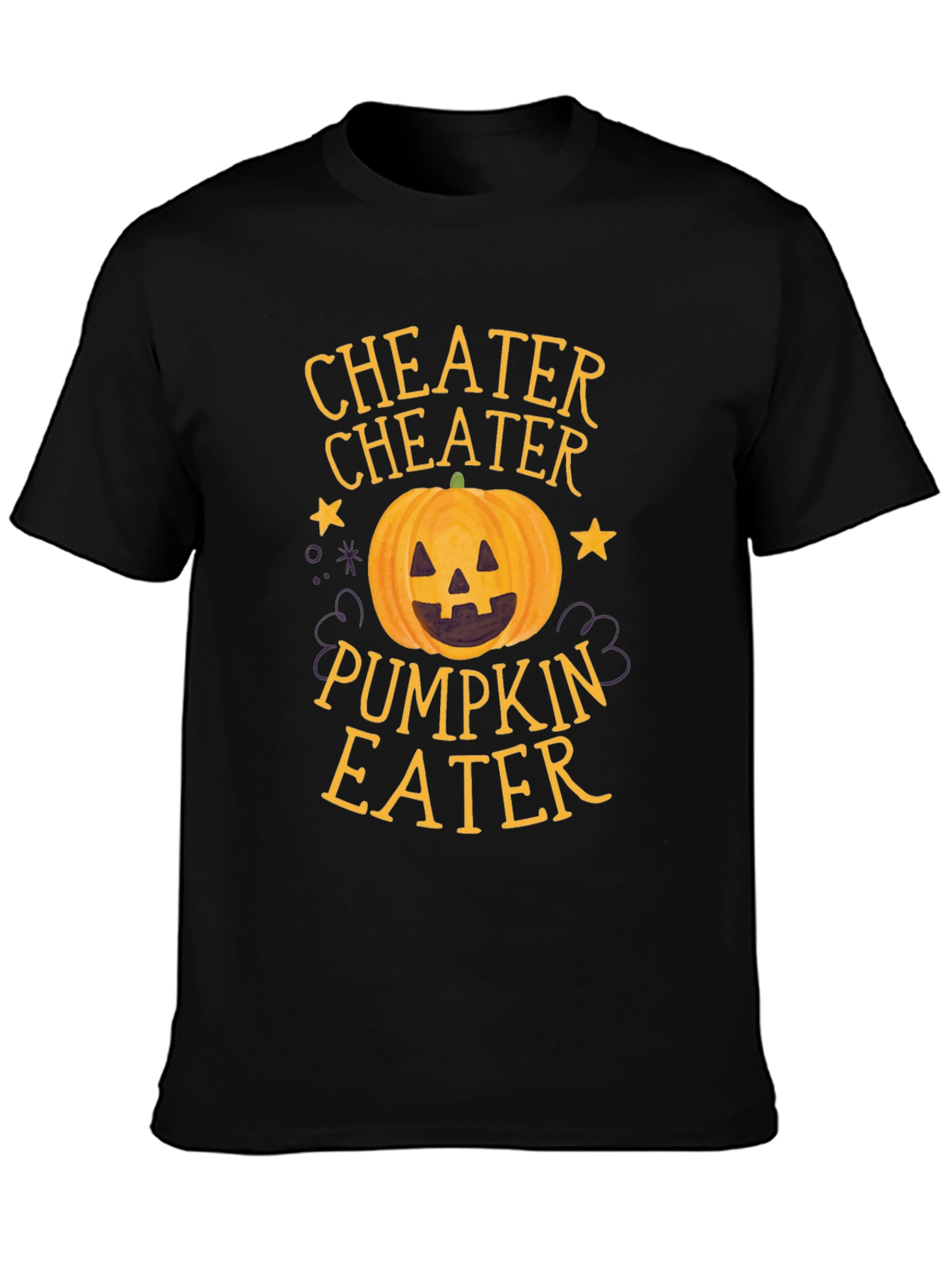 Camiseta Negra Cheater Pumpkin Eater Halloween