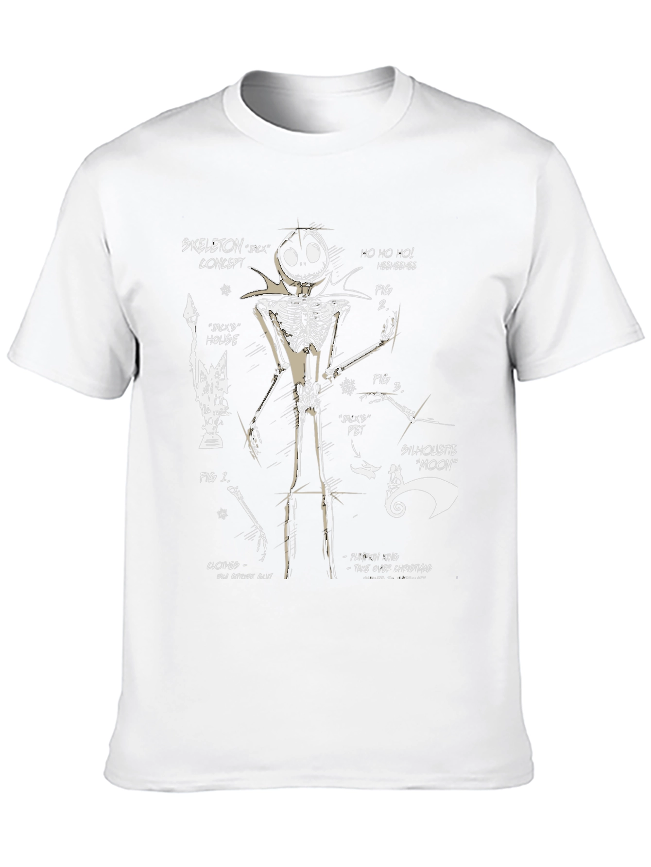 Camiseta Negra con Diseño de Pesadilla Antes de Navidad