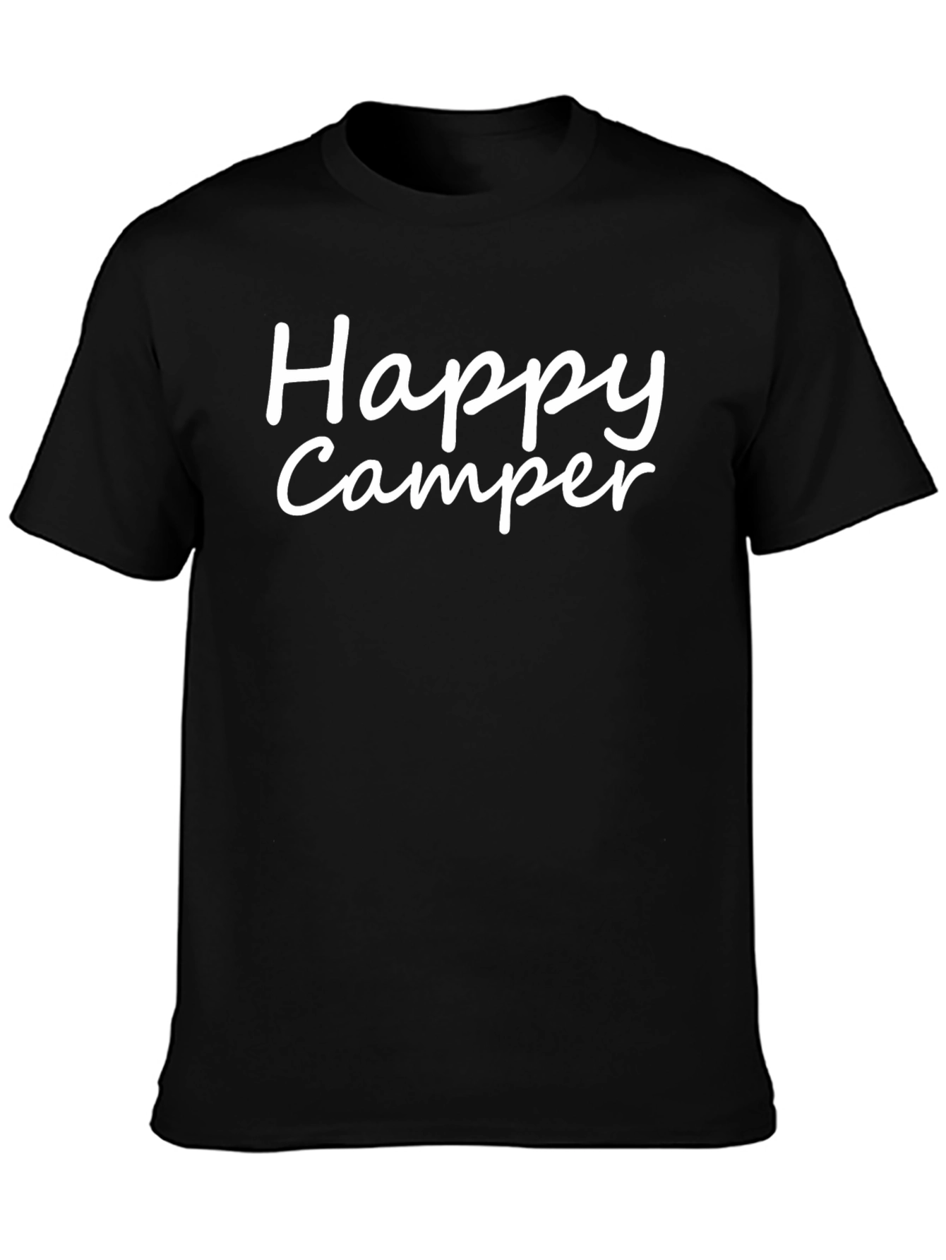 Camiseta Negra Happy Camper para Aventura