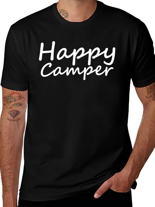Camiseta Negra Happy Camper para Aventura