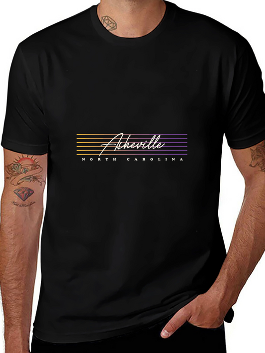 Camiseta Negra Asheville Carolina del Norte