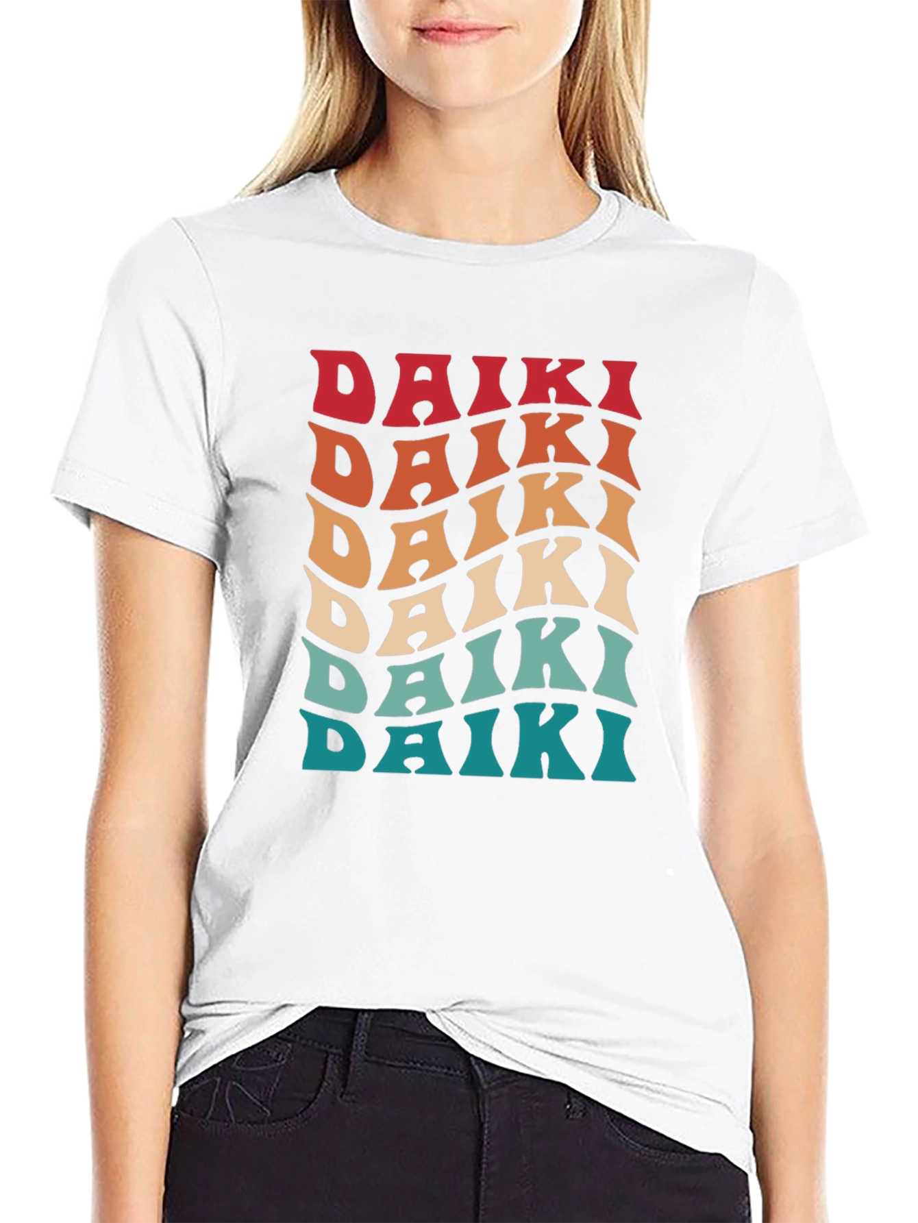 Camiseta retro Daiki para hombre