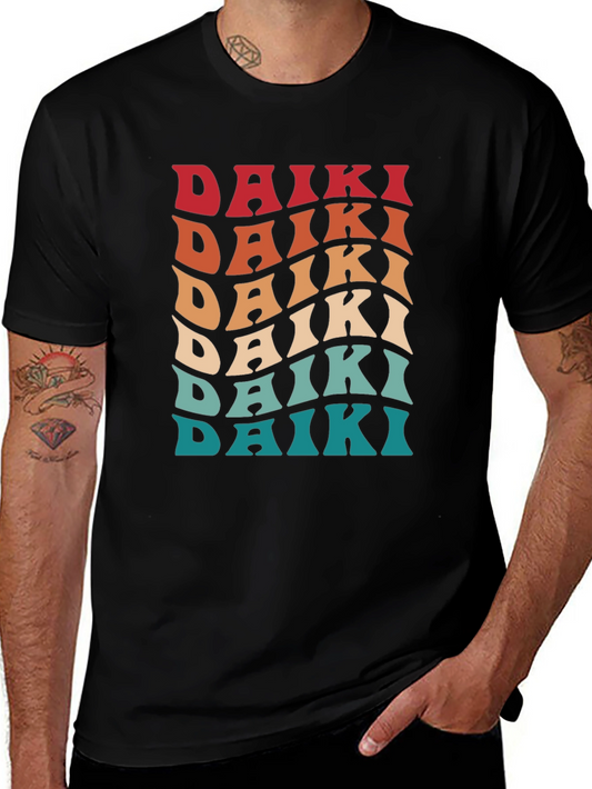 Camiseta retro Daiki para hombre