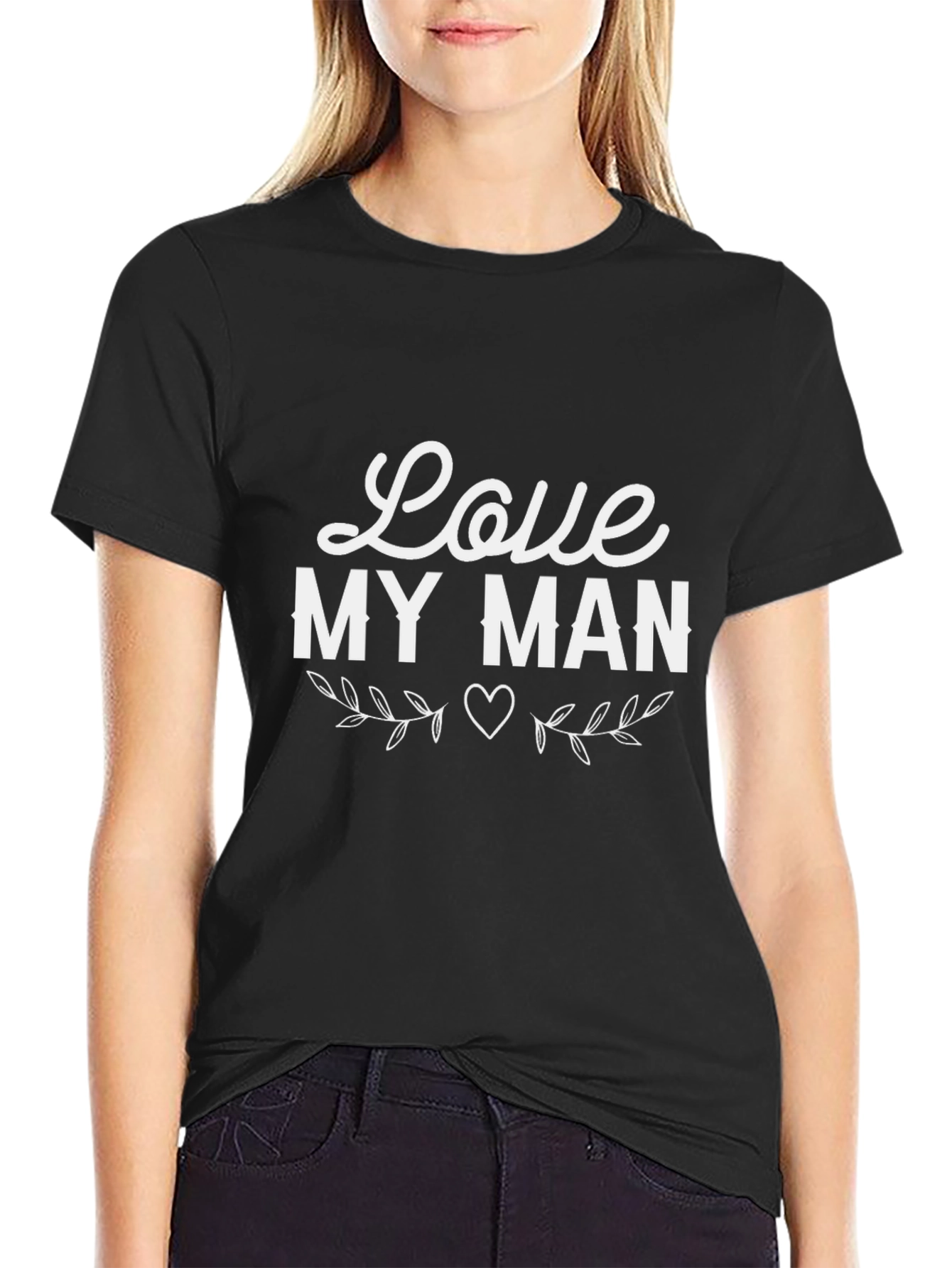 Camiseta Negra Love My Man para Hombre