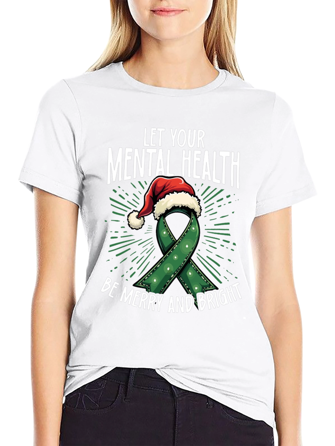 Camiseta Navideña Salud Mental: Alegría y Bienestar
