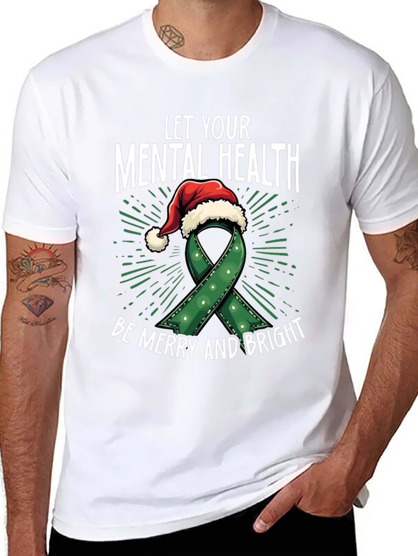 Camiseta Navideña Salud Mental: Alegría y Bienestar