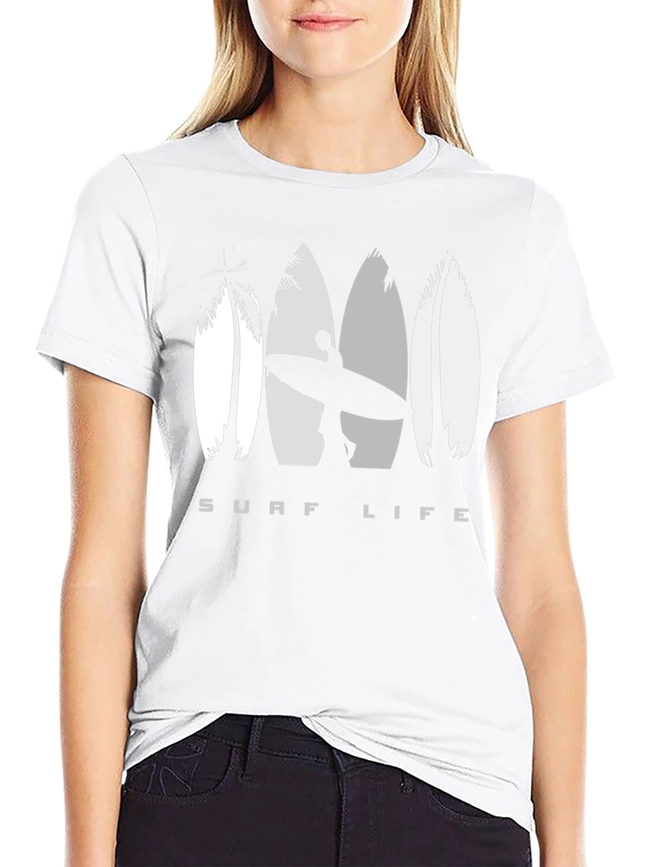 Camiseta Negra Surf Life para Hombre