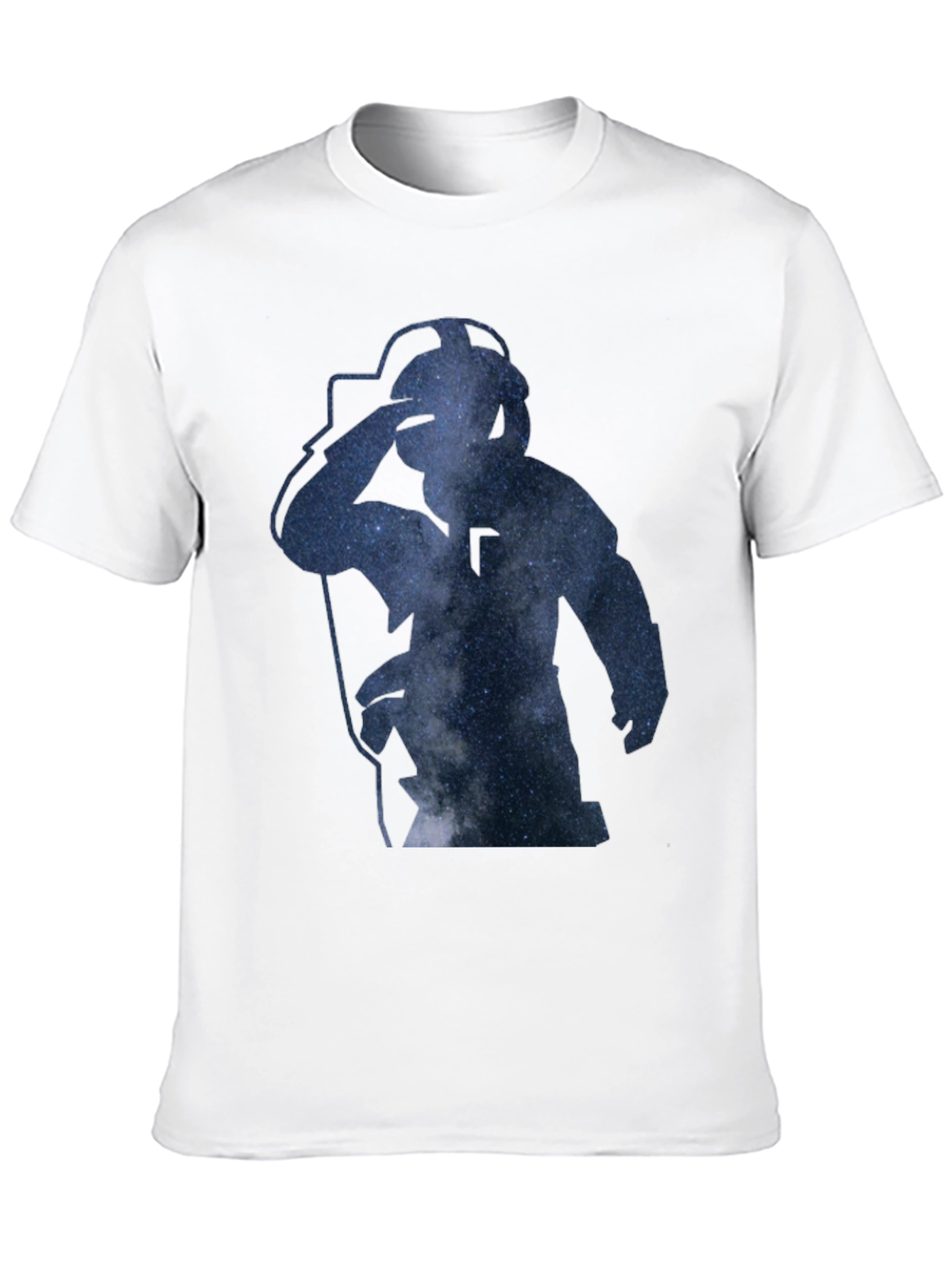 Camiseta Negra Estampado Espacial