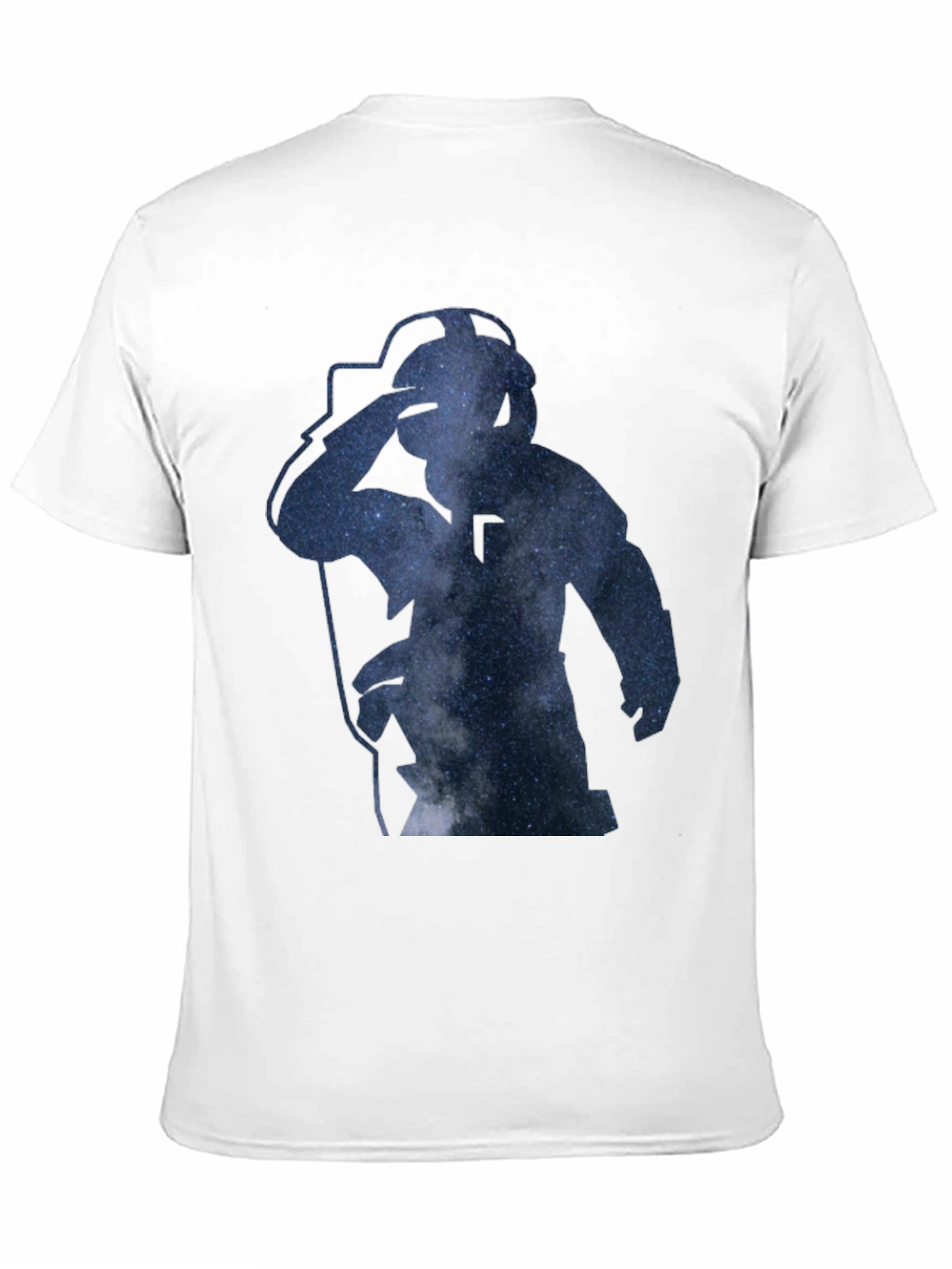 Camiseta Negra Estampado Espacial