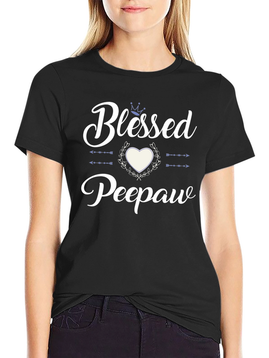 Camiseta Negra Blessed Peepaw para Hombre