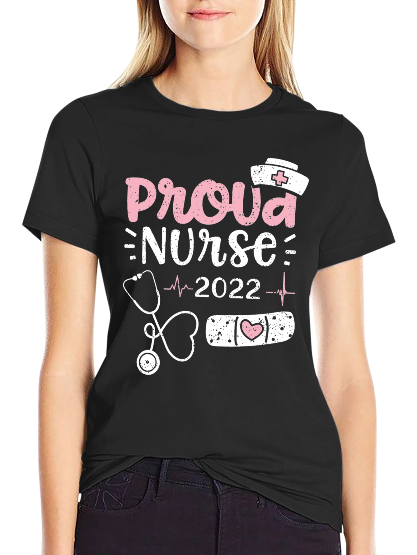 Camiseta Negra de Enfermera Orgullosa 2022
