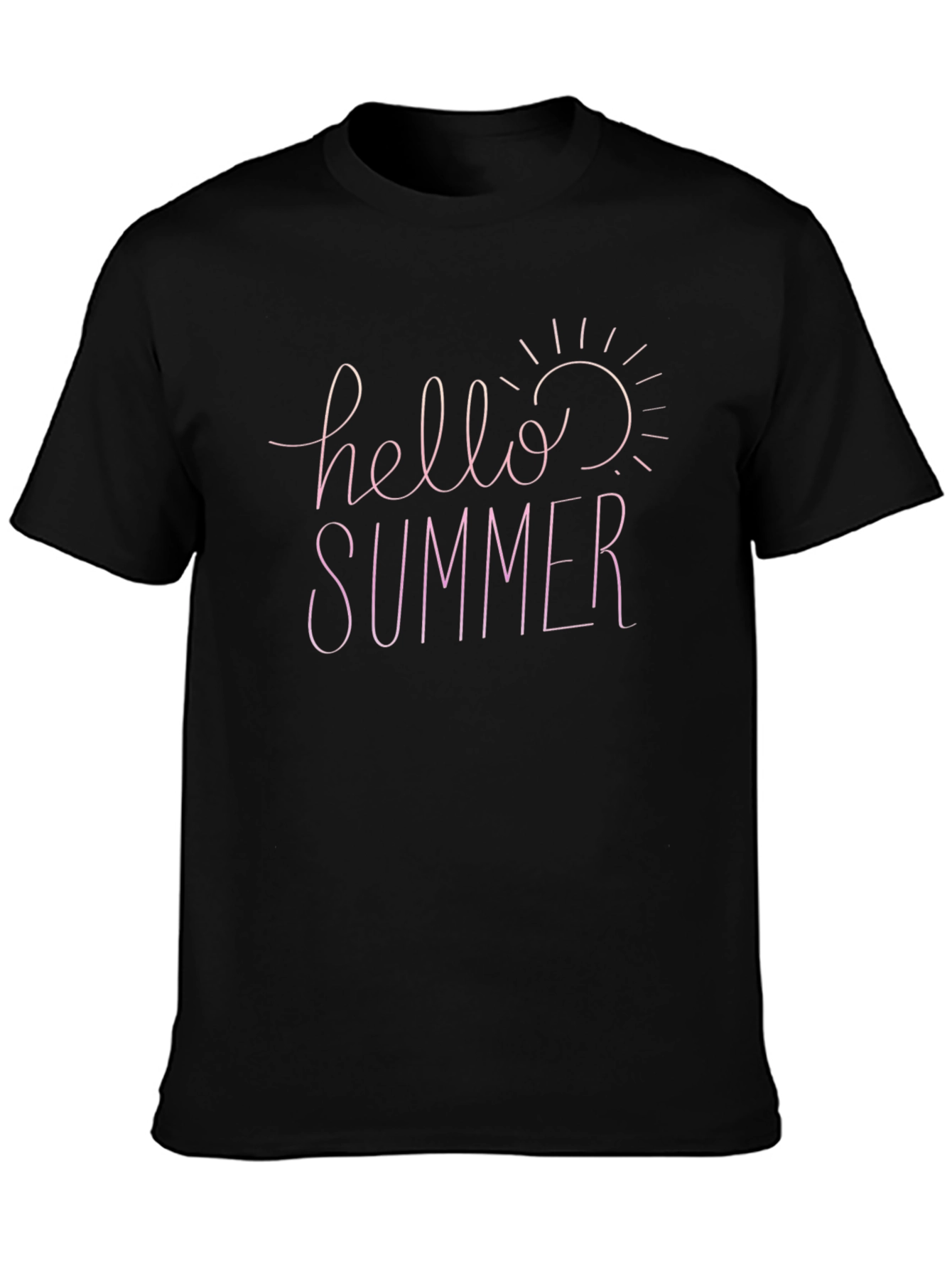 Camiseta Negra de Verano - Hello Summer