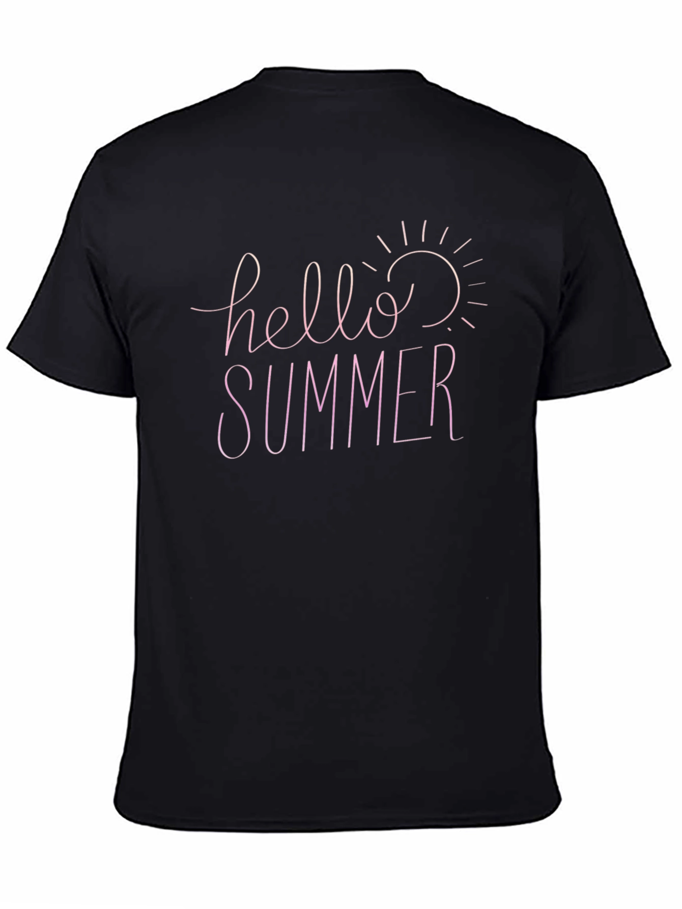 Camiseta Negra de Verano - Hello Summer