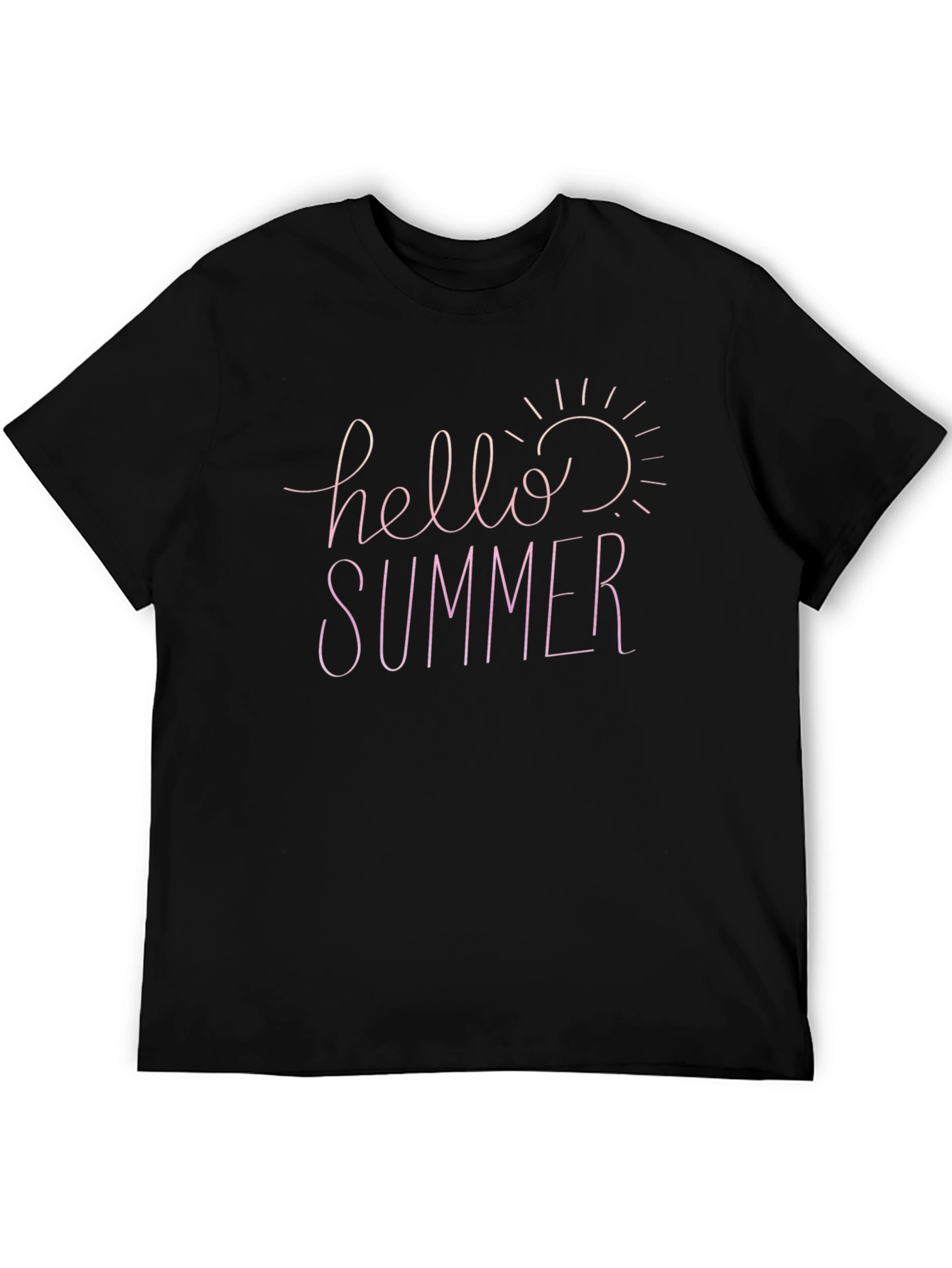 Camiseta Negra de Verano - Hello Summer