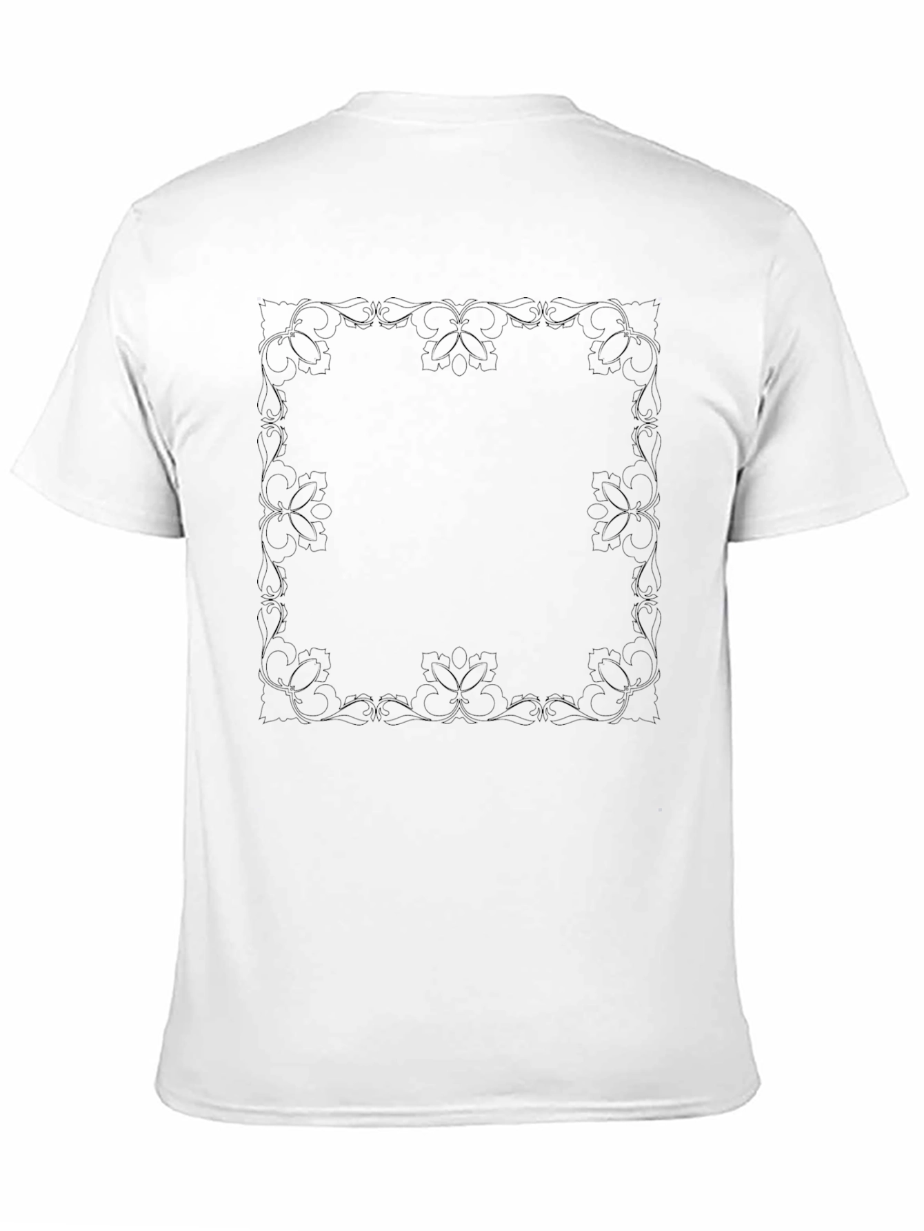 Camiseta Negra Estampado Floral Elegante
