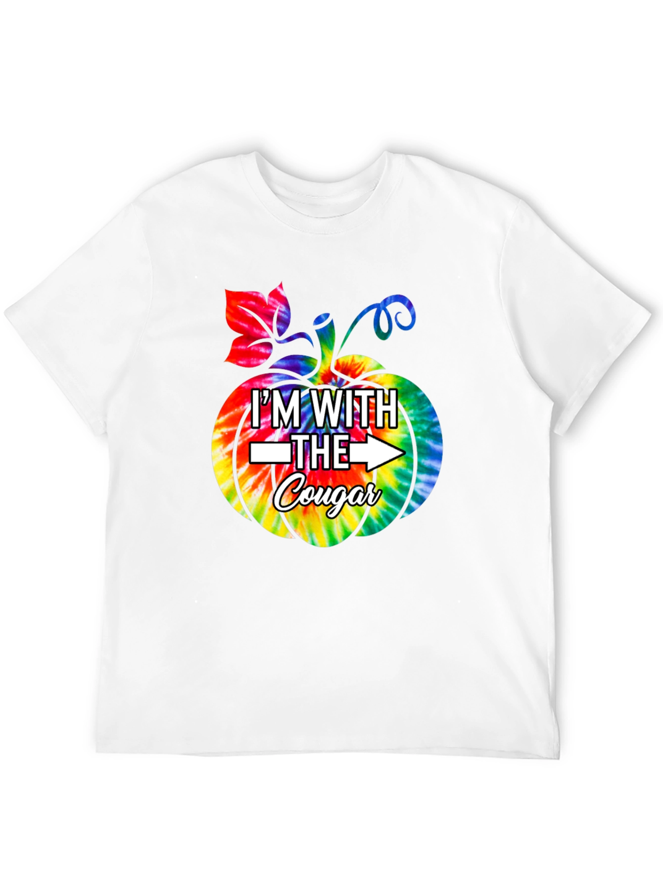 Camiseta Estoy con la Cougar Calabaza Tie-Dye