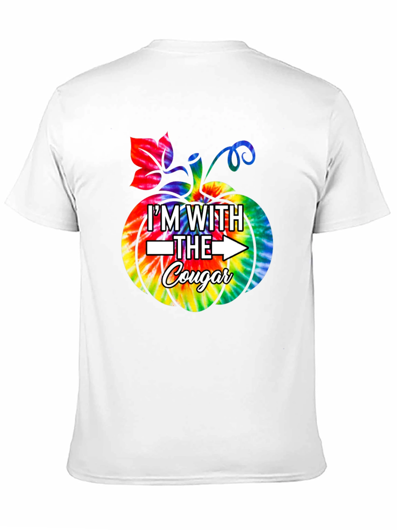 Camiseta Estoy con la Cougar Calabaza Tie-Dye