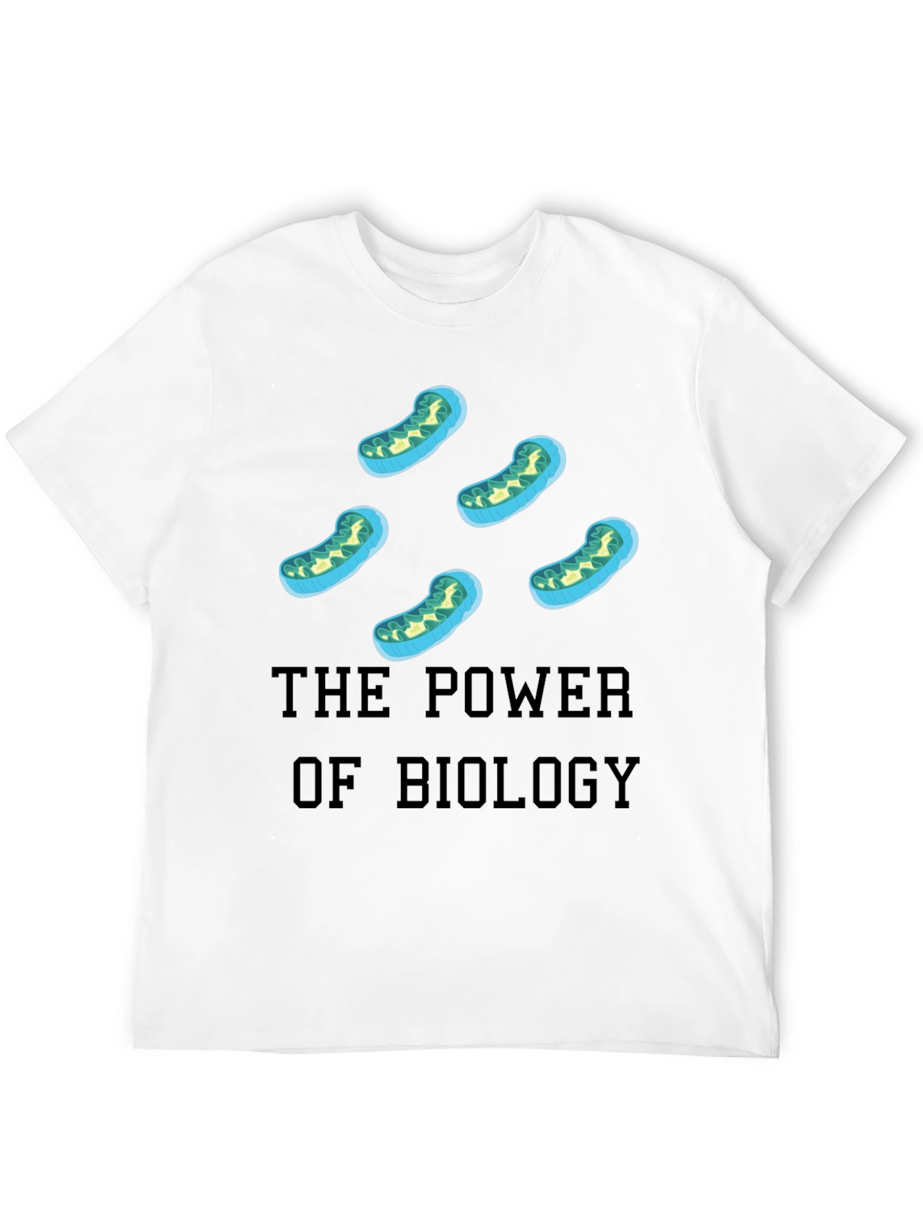 Camiseta Negra con Diseño Biológico