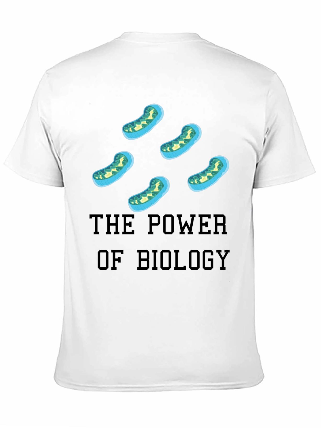 Camiseta Negra con Diseño Biológico