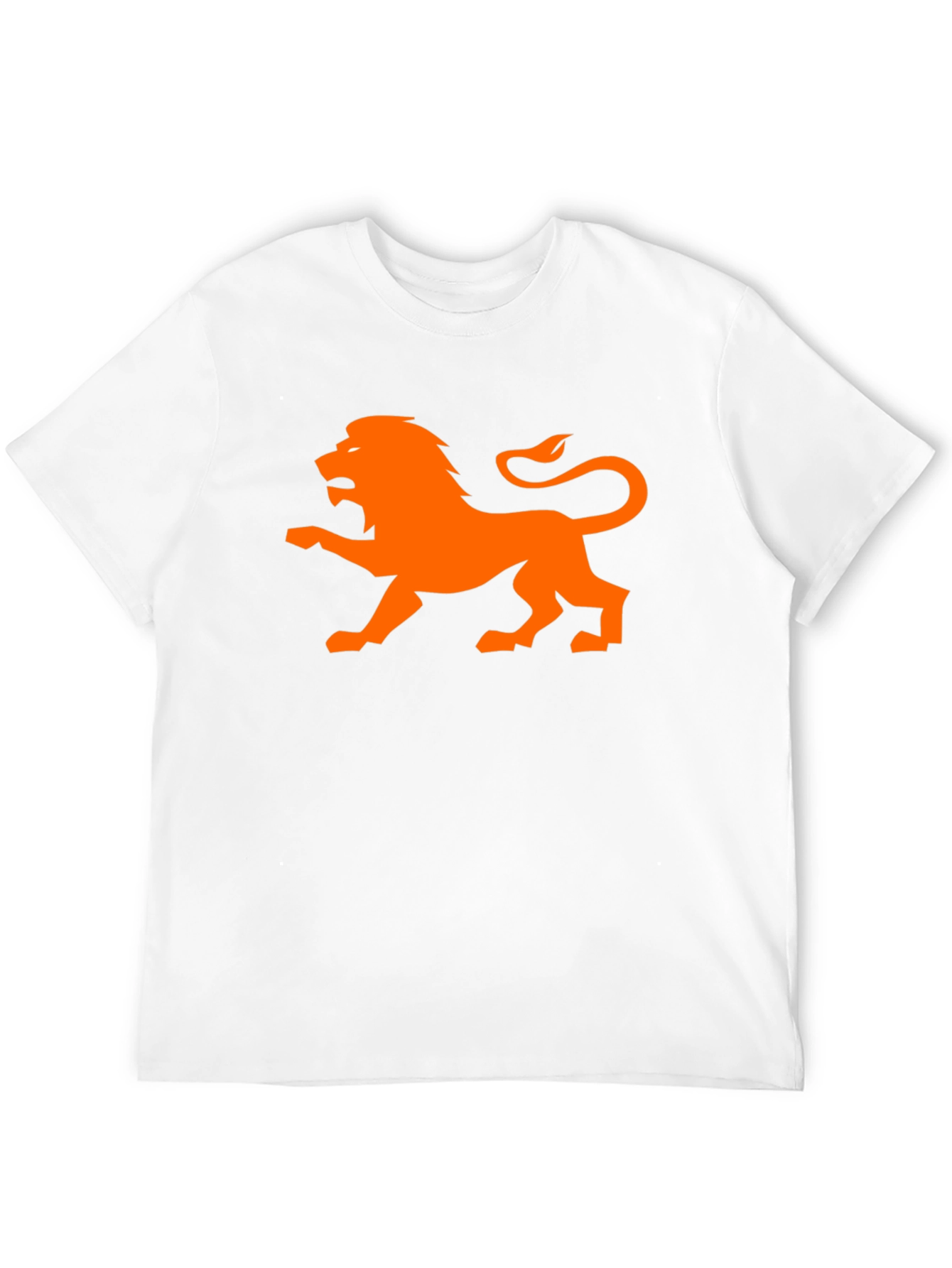 Camiseta Negra con León Naranja