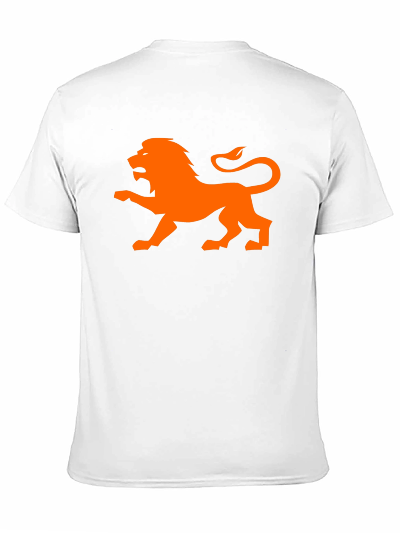 Camiseta Negra con León Naranja