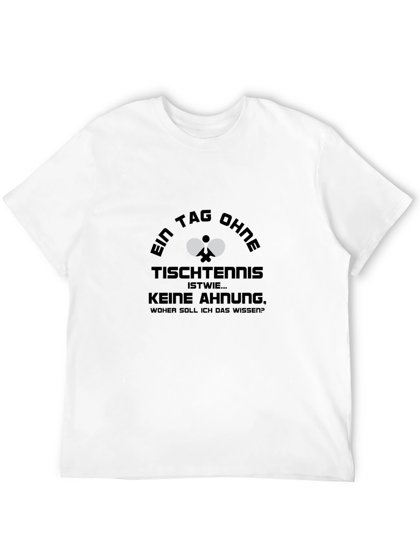 Camiseta Negra de Tenis de Mesa - Diseño Único